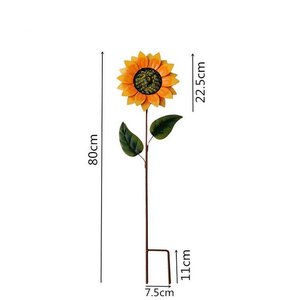 Molinillo <span class=keywords><strong>de</strong></span> Viento Decorativo para Jardín, Patio o Césped, Girasol Metálico con Estaca para Jardín - Product Image 3