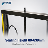 Scelleuse à bande verticale en acier inoxydable MPPK FR-1200V avec codeur de date à rouleau encreur 0-300 ℃   Machine de thermoscellage pour sacs en film PVC