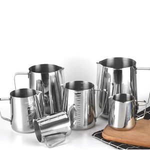 Taza de acero inoxidable 304 para arte latte de 600 ml con medidas para espumar leche y café - Product Image 4