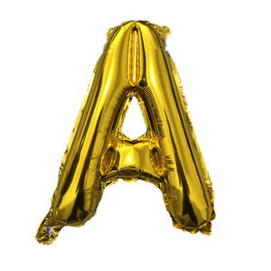 Lettre Imitation Beauté 16 Pouces Mince Lettre Or Feuille D'aluminium Ballon Or Brillant Décoration De Mariage Film Ballon En Gros - Product Image 5