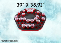 Grand trou de boisson intégré, tapis de jeu en mousse, piscine, fête, salon, octogone, balle flottante non pneumatique en EVA, table de jeu