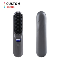 Brosse lissante sans fil personnalisable, peigne chauffant en céramique PTC portable, mini lisseur de voyage