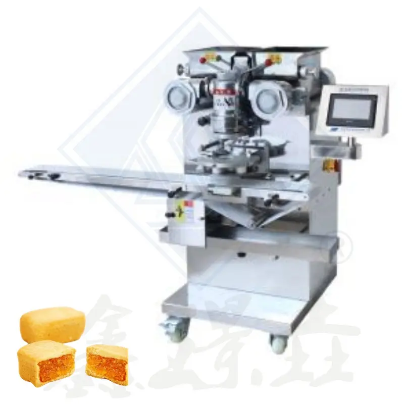Full Automatic Mochi ice cream maamoul making machine encrusting baking mooncakes with forming machine