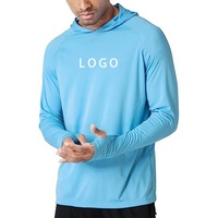 Camisa de Pesca de Manga Larga con Protección Solar para Hombre, Camisetas de Pesca UPF50+ con Bolsillo