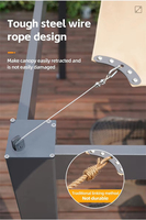Pergola rétractable d'extérieur ACS avec auvent pare-soleil, structure de jardin pour patio, terrasse, gazebo pour cour arrière et cour avant
