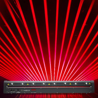 Lyre Laser Rouge 8 Yeux à Tête Mobile pour DJ, Discothèque et Bar