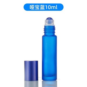 Botella de Vidrio Azul con Rodillo de 10 ml, 8.4 cm de Altura, 2 cm de Diámetro, Reciclable, para Aceites Esenciales - Product Image 2