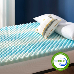 Colchón de espuma viscoelástica AeroBreeze, caja de huevos de Gel de 3 pulgadas, flujo de aire de refrigeración