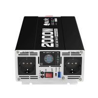 Convertisseur de courant RV 12V vers 110V/120V DC vers AC monophasé à onde sinusoïdale pure 1000W-3000W pour voiture et appareils électroménagers
