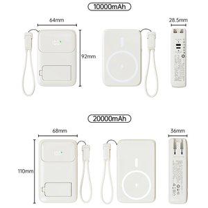 Cargador Portátil Magnético Inalámbrico 3 en 1 de 20000mAh con Pantalla LED, Cable de Salida Dual y Soporte para Teléfono, Carga Rápida para Teléfono, <span class=keywords><strong>Precio</strong></span> de Fábrica - Product Image 6