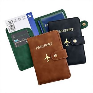 Porte-passeport de style italien avec blocage RFID, bande élastique, étui de protection de voyage en cuir PU imperméable - Product Image 2