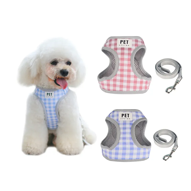 Set di imbracature per cani resistenti di alta qualità forniture personalizzate per animali domestici pettorina per cani collare e guinzaglio per cani
