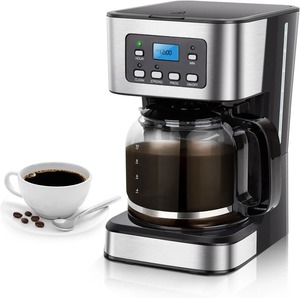 Machine à café <span class=keywords><strong>filtre</strong></span> 1,5 L pour la maison et le bureau, petite <span class=keywords><strong>cafetière</strong></span> domestique avec fonction de programmation 24h/24, isolation thermique et fonction de nettoyage - Product Image 1