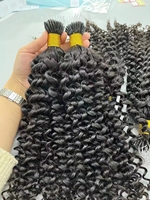 Nano ring link – extension de cheveux humains péruviens, crépus bouclés, micro-perle, vrais cheveux vierges non traités, 1g/brin afro nano tip hair