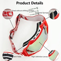 Lunettes de motocross avec logo personnalisé, lunettes de moto tout-terrain, lunettes de moto anti-vent et anti-UV, lunettes de course MX