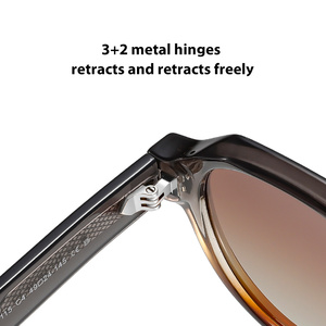 2024 thương hiệu sang trọng Shades Sun Kính TR90 khung Acetate đền phụ nữ retro Kính mát - Product Image 4