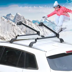 アルミニウム盗難防止スキーカールーフスノーパックマウントキャリアスキー/スノーボードラック