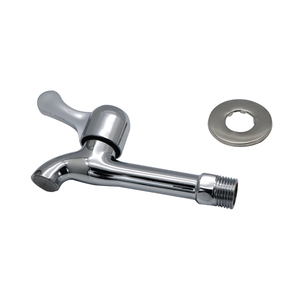 Nuevo Material alargado de aleación de zinc para baño, lavadora de Hotel, grifos de grifo de agua fría de un solo mango cromado - Product Image 1