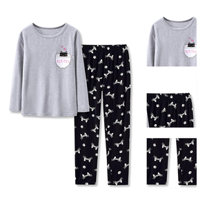 Ensembles de vêtements d'automne pour filles 2025 Offre Spéciale Ensembles de pyjama à impression personnalisée pour filles et garçons Vente en gros de pyjamas rayés décontractés pour enfants - Product Image 2