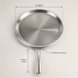 Teglia per <span class=keywords><strong>Pizza</strong></span> in Titanio Martellato con Manico per Forno, Ristorante, Uso Commerciale, Rotonda, Personalizzabile OEM, Vendita all'Ingrosso - Product Image 6