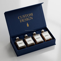 Boîte cadeau rigide de qualité supérieure pour échantillons de whisky, avec fermeture magnétique, emballage en papier personnalisé par le fabricant, avec insert en mousse EVA
