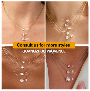 Collar con Colgante de Diamante Personalizado de 16-18 Pulgadas, Oro de 18k, para Mujer, 1-10 Quilates, DEF VVS1, CVD HTHP, Diamante Cultivado en Laboratorio, Collar de Moda - Product Image 2