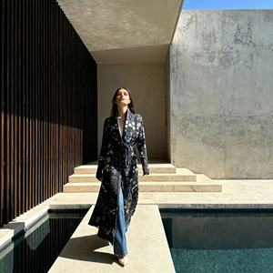 Luxury Pleated Print Polyester Abaya for Muslim Women Custom Made Elegant Evening Party <b>Dress</b> Wholesale Supplier - Product Image 3