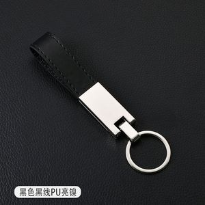 Porte-clés en métal et cuir PU personnalisables en gros avec mousqueton, porte-clés en alliage, chaîne porte-clés, porte-clés de voiture avec logo personnalisé - Product Image 5