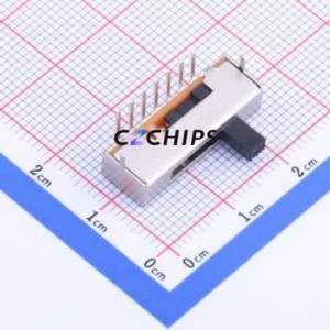 SS15E01L5 Slide Switch Through hole Component (THT) Switch Single Pole Five Throw Rectangle Pin Header PC Pin 22mm - Product Image 1