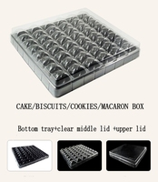 Boîtes d'emballage transparentes personnalisées à 48 cavités pour gâteaux, pâtisseries et macarons, avec plateau transparent pour chocolats et aliments