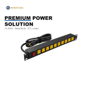 PDU de type USA, durable pour une utilisation à long terme, unité de distribution d'alimentation, système de refroidissement pour armoire réseau et rack de serveur