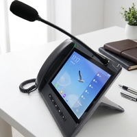 Téléphone SIP à écran tactile 10/7 pouces avec micro-casque sans fil, interphone réseau en métal à suppression de bruit et moniteur de diffusion