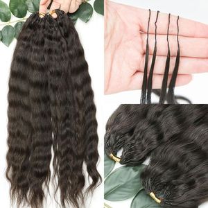 <span class=keywords><strong>Extensiones</strong></span> de Cabello Humano Virgen Rizado Pre-Enlazado para Crochet, Trenzas Sin Nudos, Paquetes de Cabello Rizado Birmano <span class=keywords><strong>Micro</strong></span>-Hair - Product Image 3