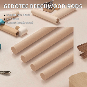 <span class=keywords><strong>Mendi</strong></span> 100 Bastoncini di Legno 20 cm 5,5 mm Legno Naturale |   Artigianato Fai-da-Te |   Utilizzi in Cucina |   Dessert |   Gelato |   Modellazione | - Product Image 2