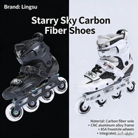 Patins à roulettes professionnels pour adultes en fibre de carbone et cuir, largeur moyenne, nouveau design HV, frein freestyle, slalom, roues 85A