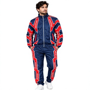 <b>Men</b>’s Custom Tracksuit Set Sportswear Sublimation <b>Track</b> <b>Jacket</b> & Jogger Pants Team Training Suit OEM ODM Wholesale - Product Image 1