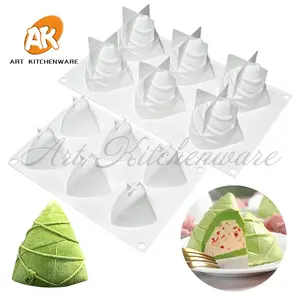 AK Zongzi 3D Silicone Mousse Cake Molds For Dragon Boat Festival Bakeware Decorating Pastry Tool Sweet Dessert Moulds For Bakery