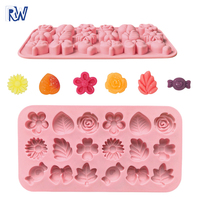 Moule en silicone à motifs floraux, nœuds et autres formes pour la pâtisserie, les gâteaux et le chocolat, compatible avec les aliments