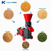 Machine à granulés d'aliments pour animaux, rotative, à moteur électrique, avec trémie d'alimentation large, pour élevages avicoles (poulets, canards), conviviale et peu encombrante