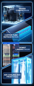 Refroidisseur de réfrigérateur commercial en verre à porte unique pour bière, boissons et arrangements floraux Réfrigérateur vertical pour magasin - Product Image 5