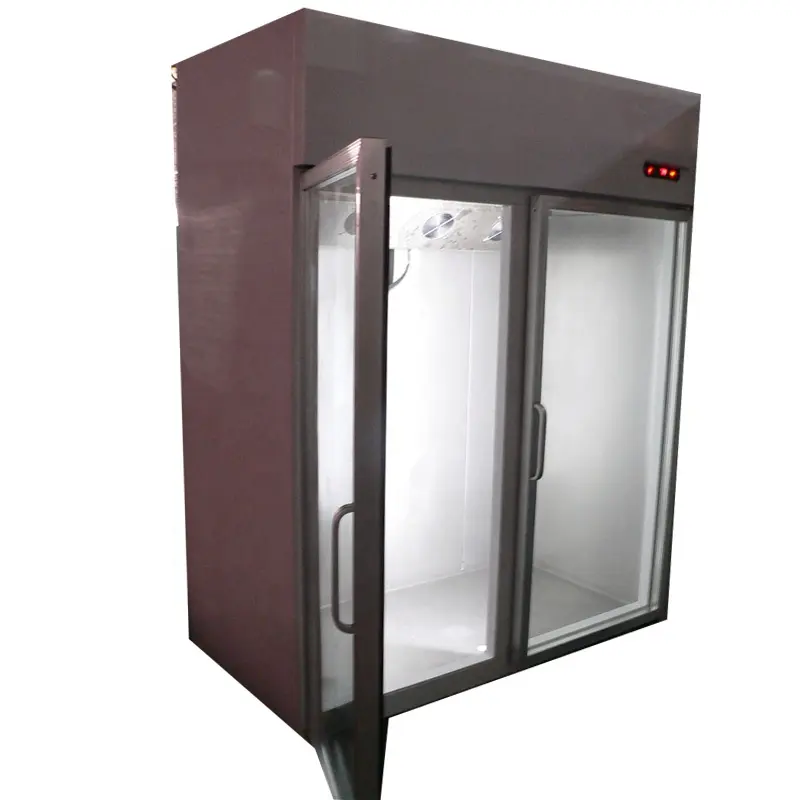 Upright Glass Doors Ice Storage Freezer For 350 Bags 3.5 kg Ice Refrigerator Storage