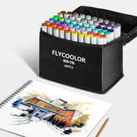 Stylo permanent à double pointe de 6 mm pour dessin de lignes fines, en plastique de couleur personnalisée, 216 couleurs, ensemble de marqueurs à l'alcool pour le papier