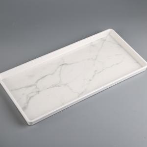 Bandeja de Servir Rectangular de Melamina con Acabado Laminado Duradero con Patrón de Mármol, Apta para Lavavajillas, de Grado Alimenticio, para Uso en Restaurantes - Product Image 3