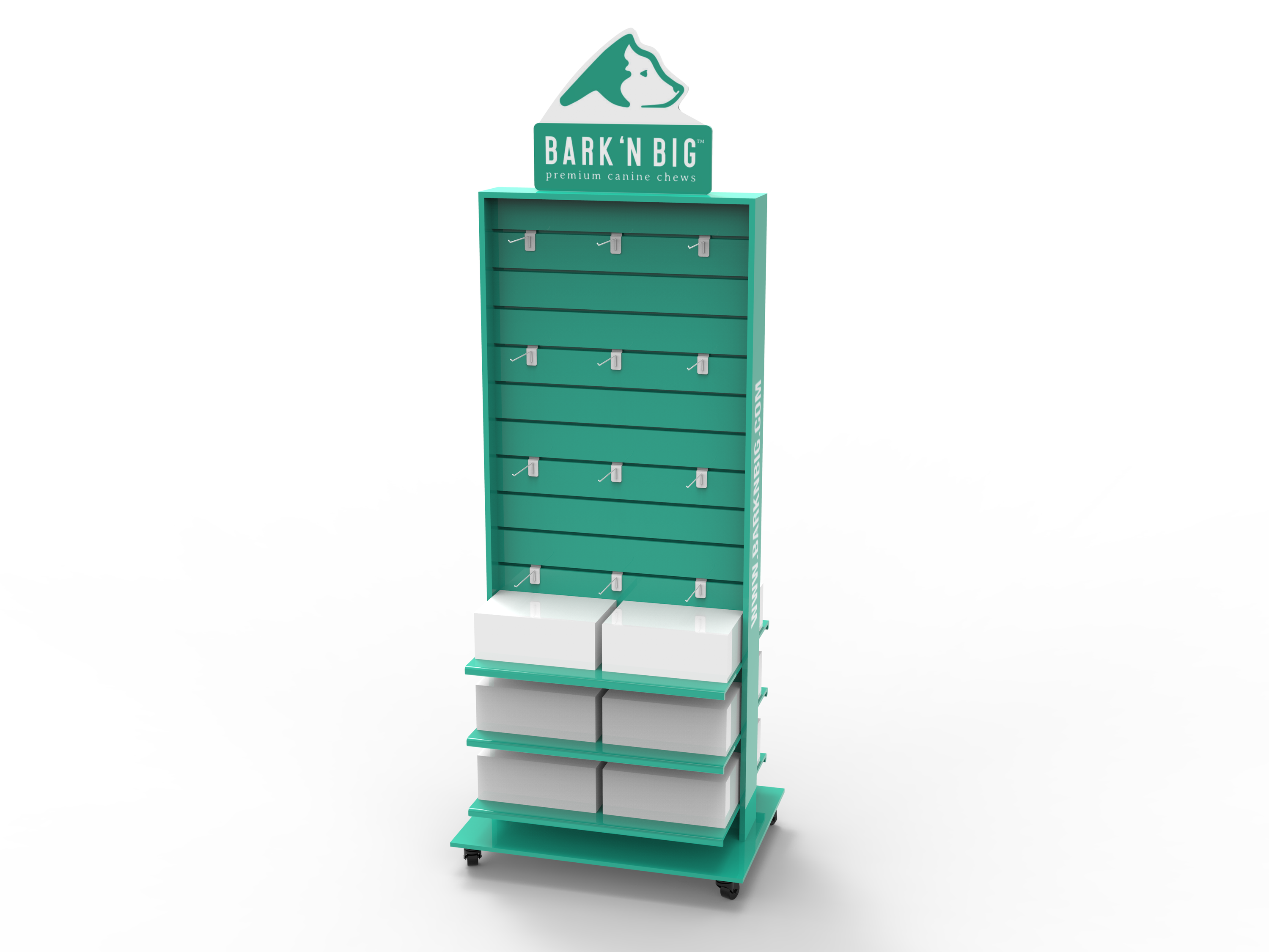 Custom Logo Retail Brand Store Display Racks Pet Toy Display Stand Floor Wood Double-sided Stand — view 3