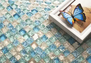 KASARO mosaico di vetro decorativo 3d piastrelle di vetro mosaico per la piscina