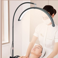 Lampe de sol pour extensions de cils, lumière LED demi-lune avec plateau, télécommande, 36W, lumière de beauté pour esthéticiennes
