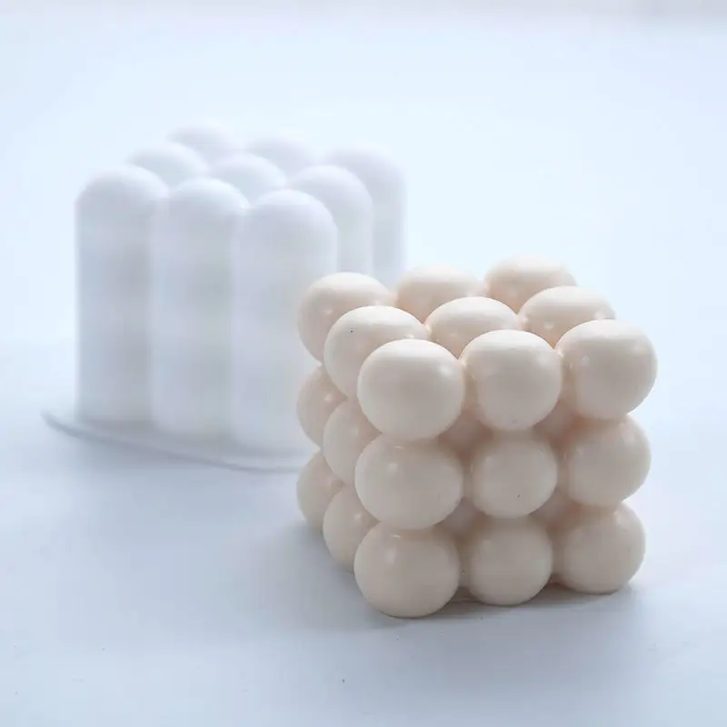 3D Magische Kubus Bubble Kaars Siliconen Mal Diy Handgemaakte Kaars Maken