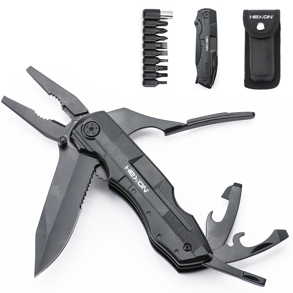 Stainless steel multifunction purpose outdoor survival camping pocket foldable folding multi tool