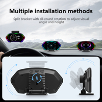 Escáner OBD2 WiiYii P3, Medidor Multifunción, Velocímetro, Pantalla de Visualización Frontal (HUD) con GPS, Pantalla LED de 6 Pulgadas, Conexión Tipo-C, Universal