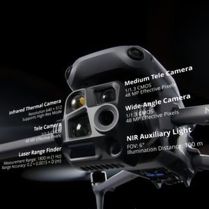 DJ Matrice 4T Tweedehands <span class=keywords><strong>Drone</strong></span> 4K GPS Opvouwbaar Afstandsbediening Lange Afstand O4 Transmissie RTF Combo Plastic Expert Voorraad - Product Image 4